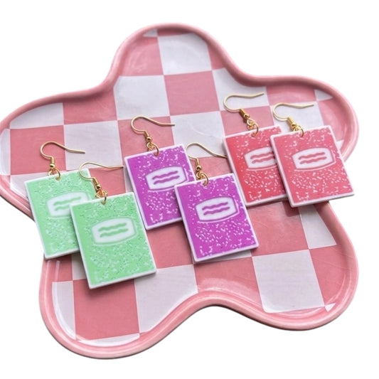 Pastel Composition Notebook Earrings